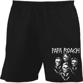 Pánské kraťasy bermudy, kraťasy Papa Roach - skulls