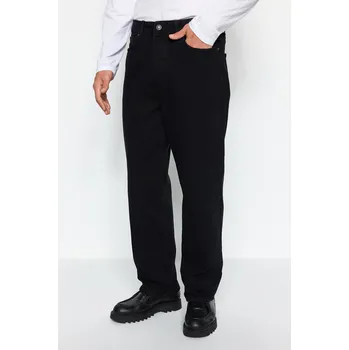 Pánské džíny Trendyol Pánské černé džíny pytlovité džíny džínové kalhoty Trendyol černá 2478836
