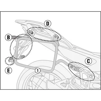 Nosič na motocykl a skútr KLO1201MK nosič bočních kufrů HONDA XL 750 Transalp (23)