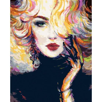 Hračka Diamondi Diamantové malování - TAJEMNÁ ŽENA V BARVÁCH Rozměr: 40x50 cm, Rámování: bez rámu a bez vypnutí plátna