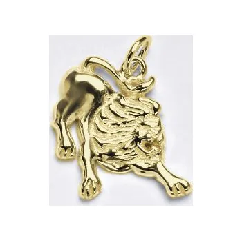 Přívěsek Zlatý přívěsek znamení lev - P982 žluté zlato (Měsíční znamení ze žlutého zlata)