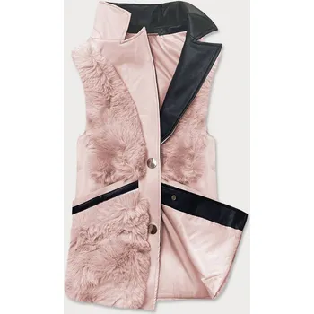 Dámská vesta Lososová dámská vesta s kožíškem V0NBP2 SWEST, odstíny růžové XXL (44) i392_17845-48