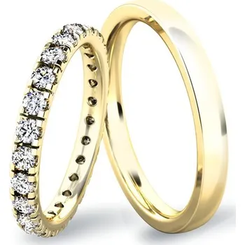 Prsten Snubní prsteny žluté zlato 585 zirkon 0.80 ct G/SI SP-61045