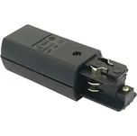 Light Impressions Napájecí adaptér kulatý 444520 pro přisazenou kolejnici 3-fázový pravý / černý