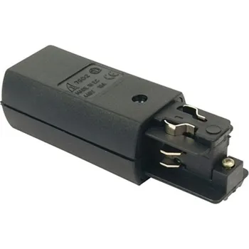 Příslušenství pro svítidlo Light Impressions Napájecí adaptér kulatý 444520 pro přisazenou kolejnici 3-fázový pravý / černý