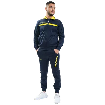tepláková souprava givova One Full Zip tmavě modrá/žlutá 0407 XXL