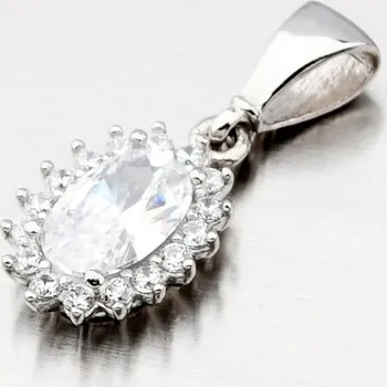 Přívěsek Dámský přívěsek bílé zlato 585 zirkon v bílém 13-378