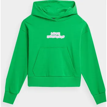 Chlapecká mikina 4F 4FJAW23TSWSF645 GREEN Dětská mikina EU 128