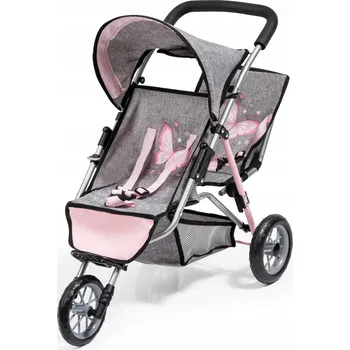 Kočárek pro panenku Bayer Twin Duo Butterfly