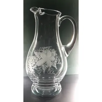 džbán 1,5l s rytinou vinné révy - ručně ryté (broušené)