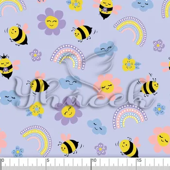 Softshell jarní, 20/9, Včelky s květinou na fialové