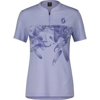 cyklistický dres SCOTT Cyklistický dres s krátkým rukávem - TRAIL FLOW ZIP LADY - modrá S