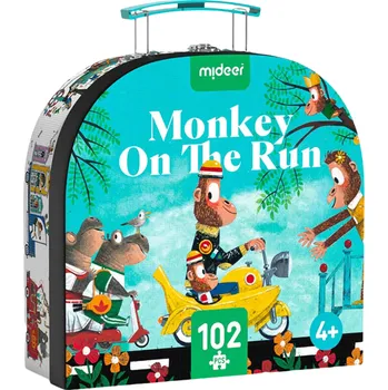 Hračka Mideer Opice na útěku puzzle 102 dílků