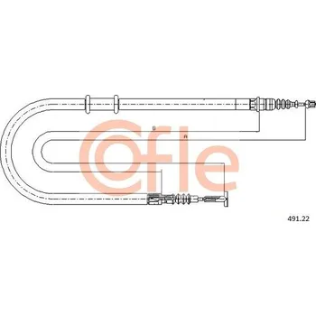 Brzdový systém Lanovod parkovací brzdy COFLE 491.22