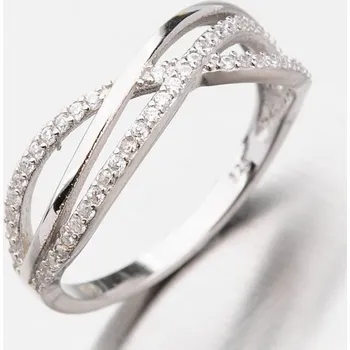 Šperk Dámský prsten stříbro 925 zirkon zdobený GST-11452 velikost 53