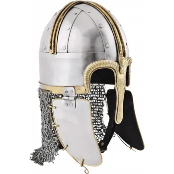 Karnevalový kostým Deepeka Přilba Coppergate, s nýtovaným kroužkový závěsem