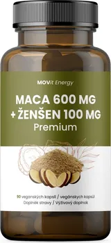 Přírodní produkt MOVit Energy Maca 600 mg + ženšen 100 mg Premium