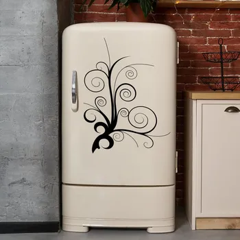 Samolepící dekorace Živá Zeď Samolepka na zeď Rostlinka s kroutícími stonky Barva: černá