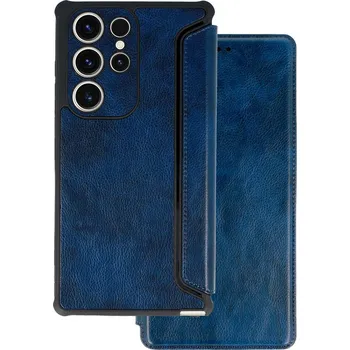 Pouzdro na mobilní telefon Kožené pouzdro Razor Samsung Galaxy S23 Plus modré