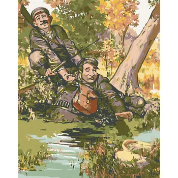 Dětské zboží Diamondi Diamantové malování - MYSLIVCI NA LOVU Rozměr: 40x50 cm, Rámování: bez rámu a bez vypnutí plátna