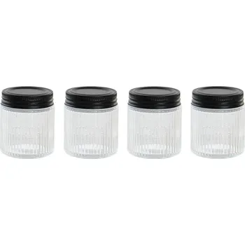 Dóza na potraviny Sada 4ks skleněných dóz 5.7x5.7x7/130ml