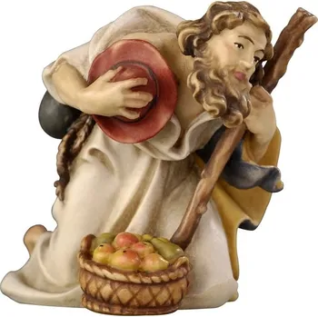 Vánoce Ornatis Klečící poutník Provedení: Malované, Velikost stojících figur dospělých postav: 9 cm Dřevěná vyřezávaná postava klečícího poutníka