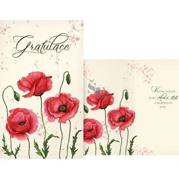 Blahopřání srdečné M11-544 H s textem