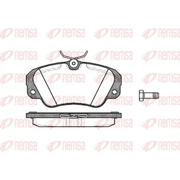 Brzdová destička Sada brzdových destiček, kotoučová brzda REMSA 0382.00