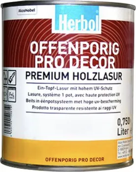 Lak na dřevo Herbol Offenporig Pro Decor Premium Holzlasur univerzální lazura na dřevo 0,75 l