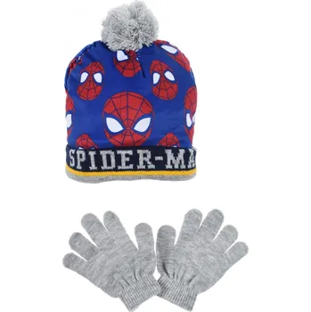 Čepice ČEPICE A RUKAVICE SPIDERMAN 4082 šedá