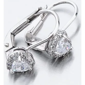 Náušnice Dámské náušnice bílé zlato 585 zirkon 52GZ-8015BBB-KL