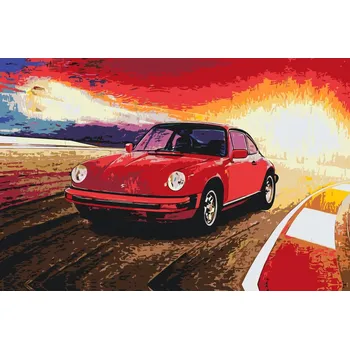 Malování podle čísel - Porsche Velikost: 40x60cm, Rámování: Pouze srolované plátno