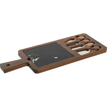 Kuchyňský nůž Sada nožů na sýr s prkénkem 49x19x2cm