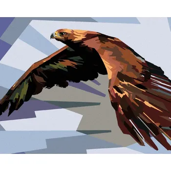 Diamondi Diamantové malování - HNĚDÝ OREL V LETU Rozměr: 40x50 cm, Rámování: vypnuté plátno na rám