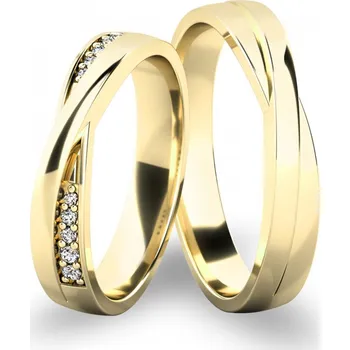 Prsten Snubní prsteny žluté zlato 585 zirkon 0.085 ct G/SI SP-61065Z