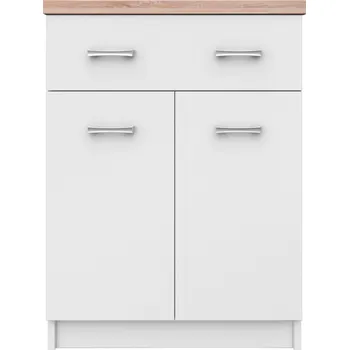 Komoda Tempo Kondela Komoda 2D1S/60, bílá/dub sonoma, TOPTY TYP 41