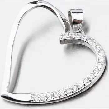 Přívěsek Dámský přívěsek stříbro 925 zirkon srdce HST-13280