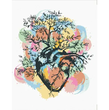 Diamondi Diamantové malování - PŘÍRODA V SRDCI Rozměr: 40x50 cm, Rámování: vypnuté plátno na rám