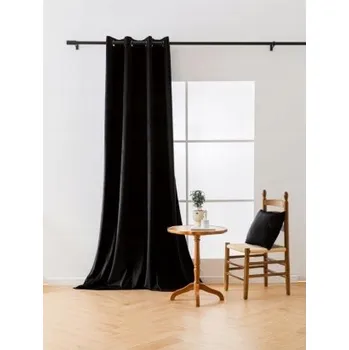 Sprchový závěs Závěs Velvet 140/250 cm s oky - černá