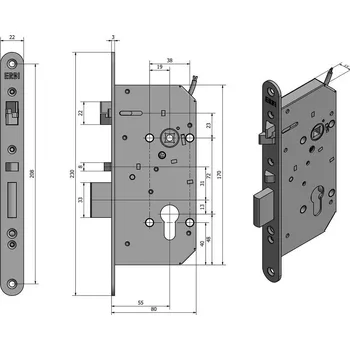 Příslušenství k domovnímu zvonku SAM REV P 7255 - elektromechanický samozamykací zámek