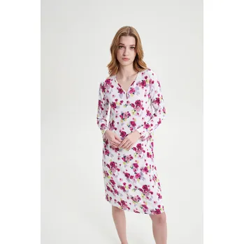 Dámské oblečení Vamp - Dlouhá noční košile na knoflíček 19034 - Vamp fuchsia berry S