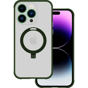 Pouzdro na mobilní telefon Tel Protect Magical Magsafe Stand Case pro Iphone 14 Pro zelený