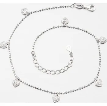 Náramek Dámský náramek stříbro 925 na nohu AGNST-1431 délka 26 cm