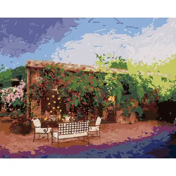 Hračka Diamondi Diamantové malování - ZAHRÁDKA V TOSKÁNSKU Rozměr: 40x50 cm, Rámování: bez rámu a bez vypnutí plátna