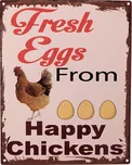 Clayre & Eef Nástěnná cedule Fresh Eggs…