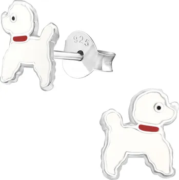 Náušnice Majya Stříbrné náušnice bílý PUDL Ag/; ≤0,44 g 10662