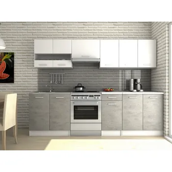 Kuchyňská linka Kuchyňská linka Luigi III 260/200 bílá/beton