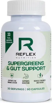 Přírodní produkt Reflex Nutrition Supergreens & Gut Support 90 cps.