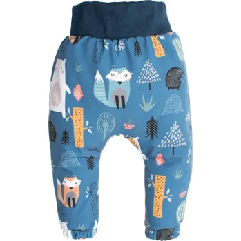 Chlapecké kalhoty Dětské softshellové kalhoty s membránou Monkey Mum® - Noční zvířátka 86
