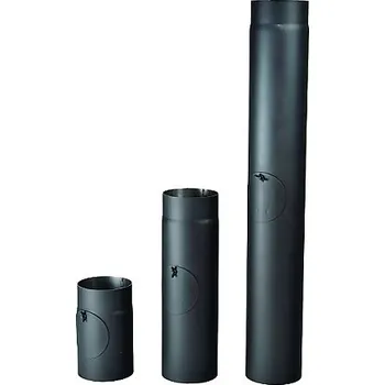 Kouřovod Kovo KRAUS Kouřovod - roura čistící 150/1000, plech 1,5 mm. Průměr 150 mm, délka 1000, otvor pro čištění a kontrolu ČERNÁ